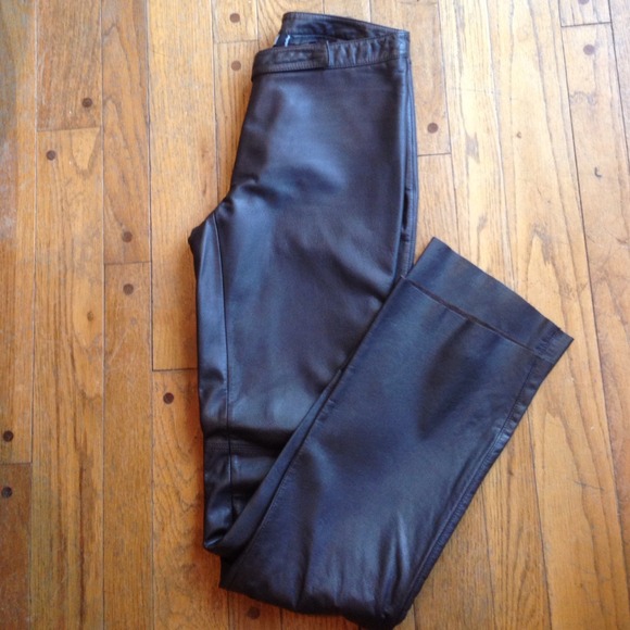 Laundry chocolate brown Leather pants