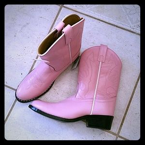 Brand new with tags, pink cowgirl boots
