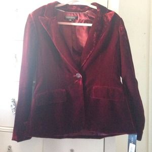 Anne Klien Red Velvet Blazer