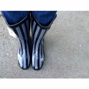 Stripes Rain boots black/gray