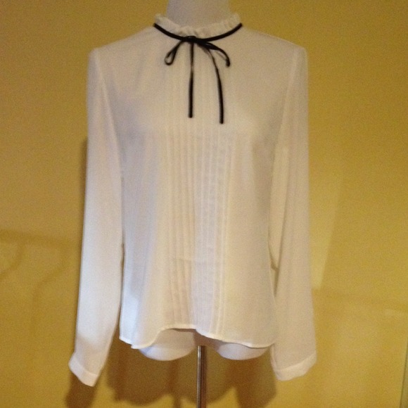 NWOT Sheer white blouse