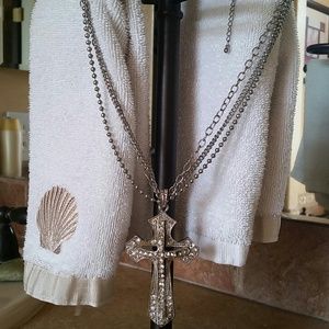 Buckle cross necklace