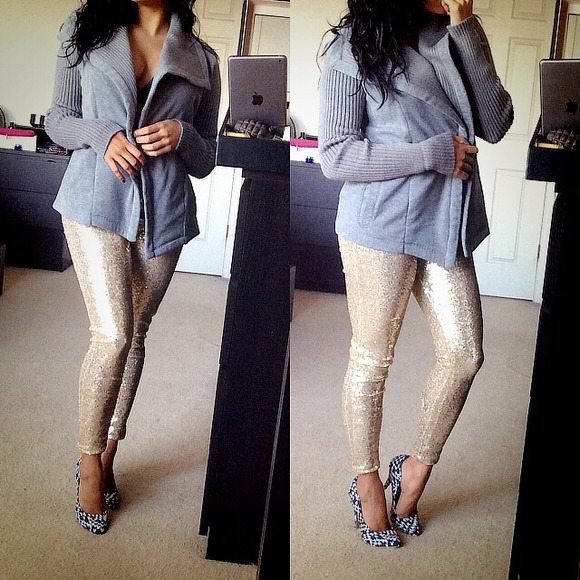 Pants - Gold sequin leggings