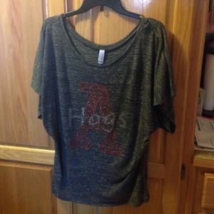 Arkansas Razorbacks Shirt with jewels.