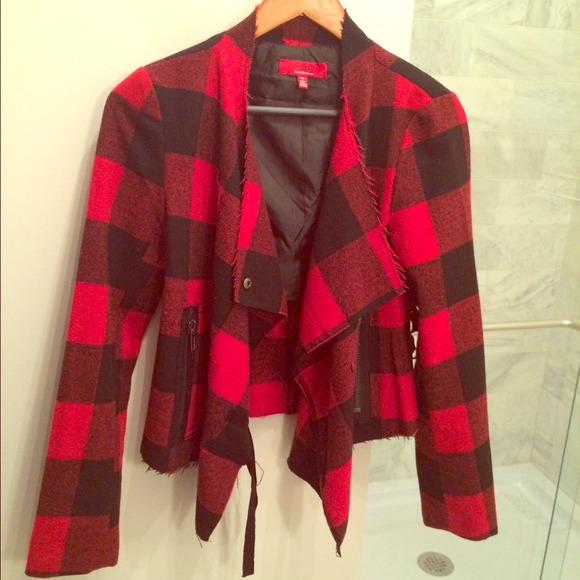 SOLD RED by Saks 5th Avenue Gingham Jacket - Picture 1 of 4