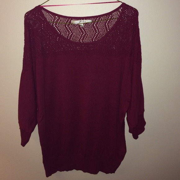 LC three quarter sleeve sweater.