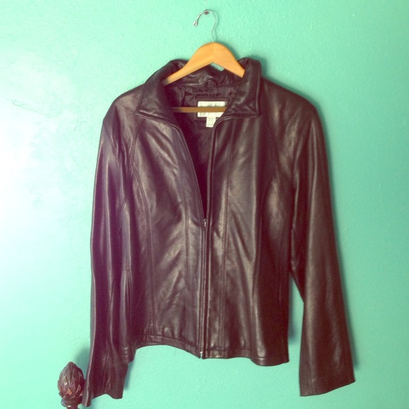 Worthington Black Genuine Leather Jacket - XL