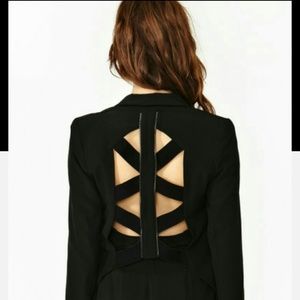 Black on the outs blazer