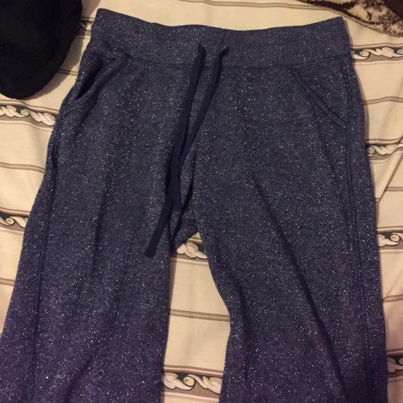Blue shiny sweats