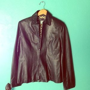 Vizzucci Black Genuine Leather Jacket - M