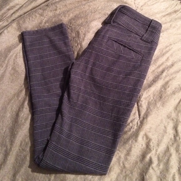 Grey H&M Plaid Skinny Pants