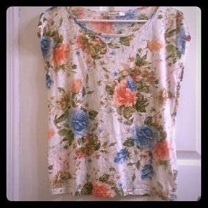 Floral print short sleeve shirt