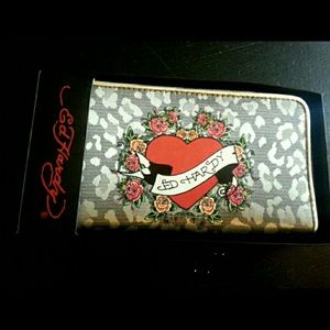 Ed Hardy silver wallet