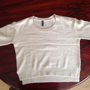 Cropped Cream H&M Sweater