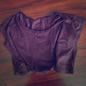 Maroon American Apparel Cropped Tee