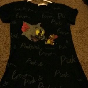 Black Tom and Jerry T Shirt
