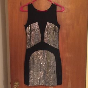 Mesh and sequin dress