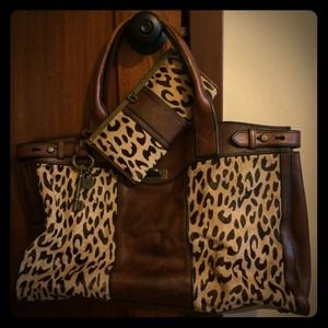 Fossil handbag and matching wallet