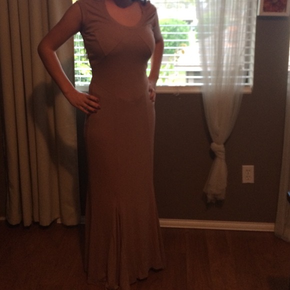 Beige mermaid long dress
