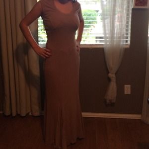 Beige mermaid long dress