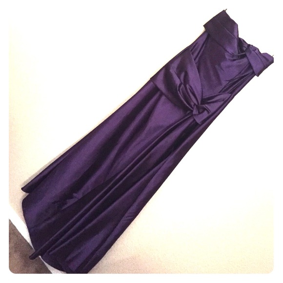 Purple Jessica McClintock bridesmaids dress