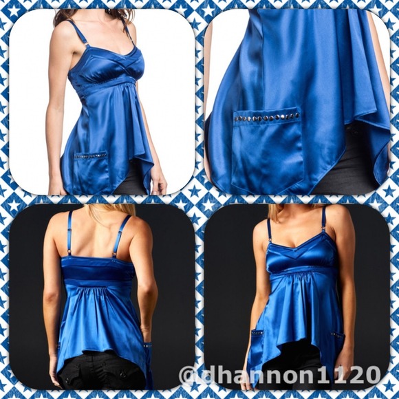 ️SOLD on eBay. Affliction / Sinful Kyra Blue Top - Picture 2 of 4