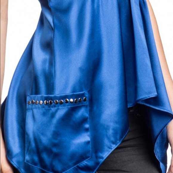 ️SOLD on eBay. Affliction / Sinful Kyra Blue Top - Picture 4 of 4