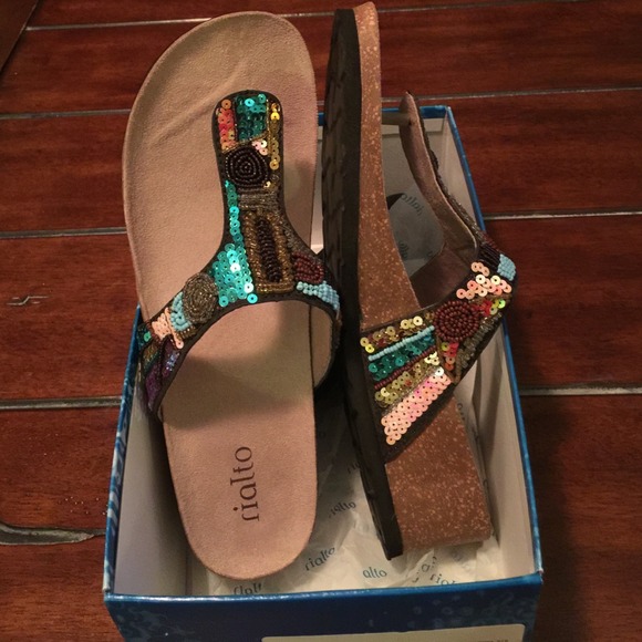 Sequin Flip Flops