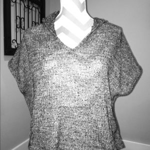 V neck top with a hoodie