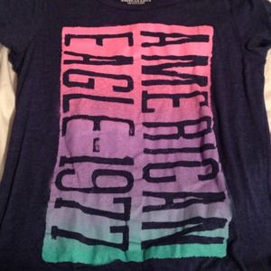 American eagle,short sleeve,with ombre logo