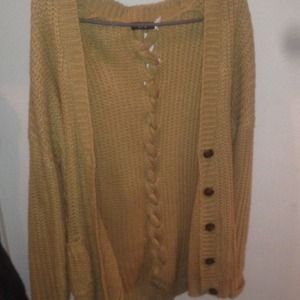 urban outfitters brown cable knit sweater