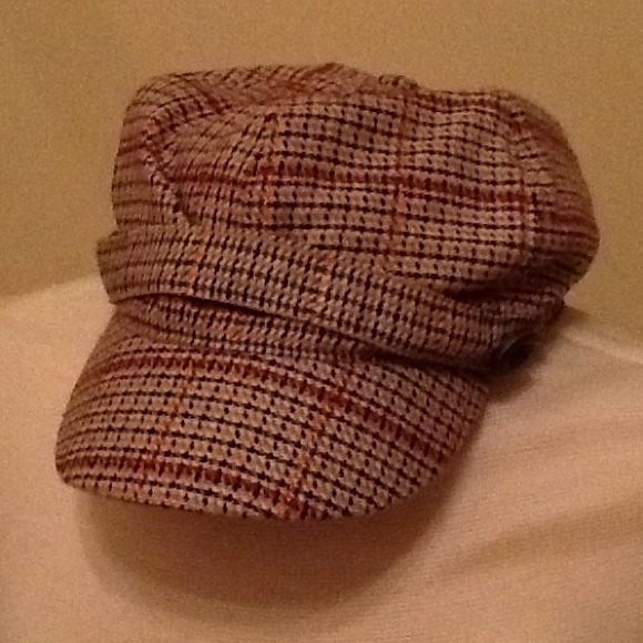 Checked Hat Brown/orange