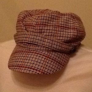 Checked Hat Brown/orange