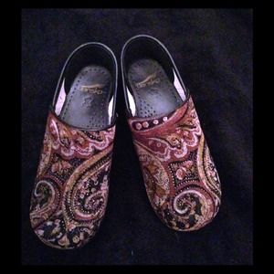 Dansko Paisley Print Clogs