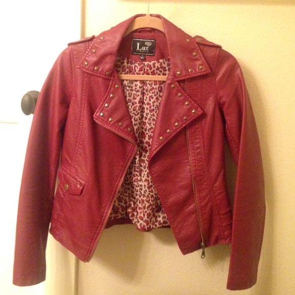 Red pleather jacket