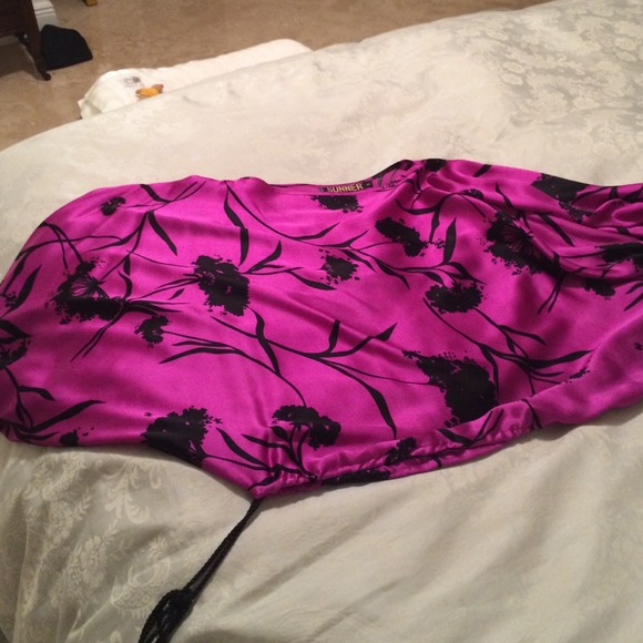 Blousy top with drawstring
