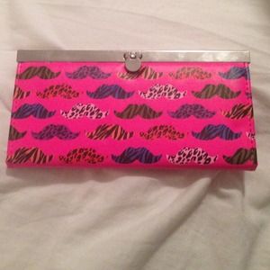 Pink mustache wallet
