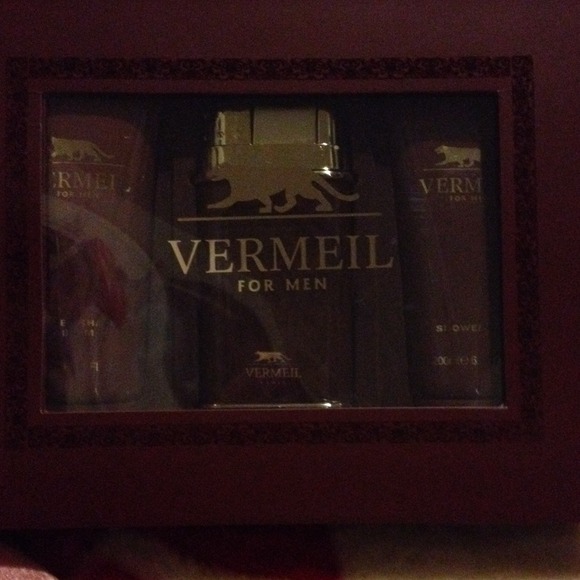 Vermeil cologne set for men