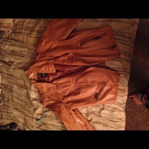 Brown leather jacket!