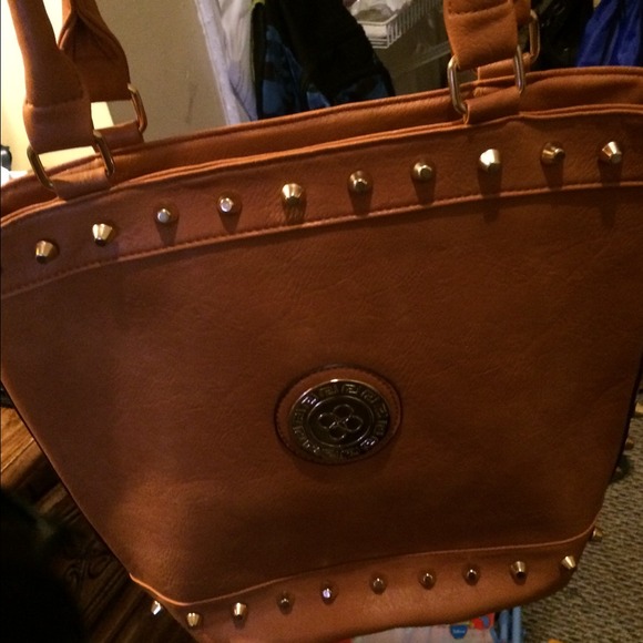 Brown tote bag