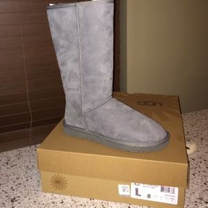 Classic tall UGG boots. Grey.  Women's Size 8