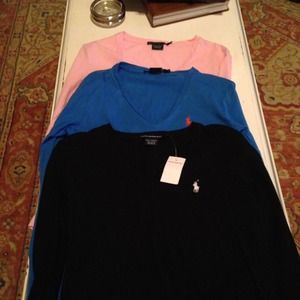 3 women's long sleeve Ralph Lauren shirts