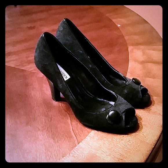 Steve Madden Black Peep Toe Heels
