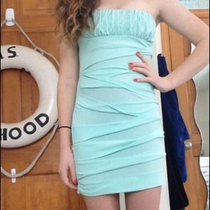 Mint body con semi formal dress