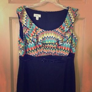 Black Sleeveless Dress with Belt