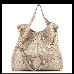 Authenic Michael Kors  python leather bag