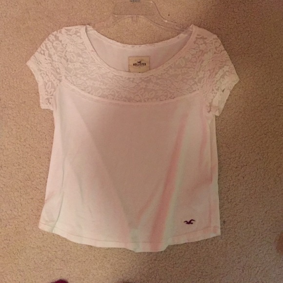 Hollister Lace top white shirt