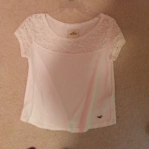Hollister Lace top white shirt