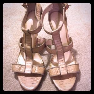 Ralph Lauren Collection nude Snake Skin shoes