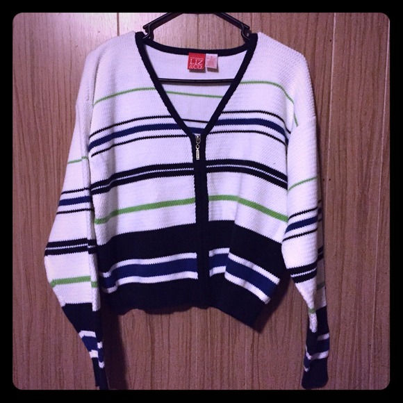 Amazing vintage Liz Claiborne zip up sweater!